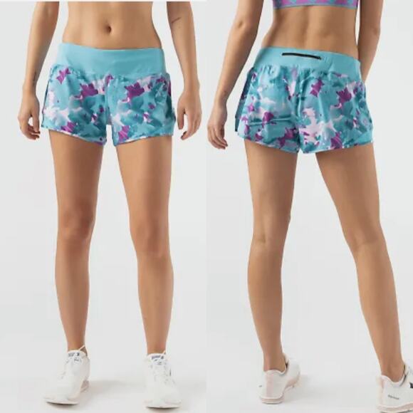 Rabbit Running Shorts Womens Small Blue Catch Me If You Can 2.5" Athletic Sport - Picture 1 of 12